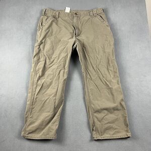 Carhartt Pants Mens 42X30 Gray Distressed Relaxed Fit Canvas Outdoor Workwear